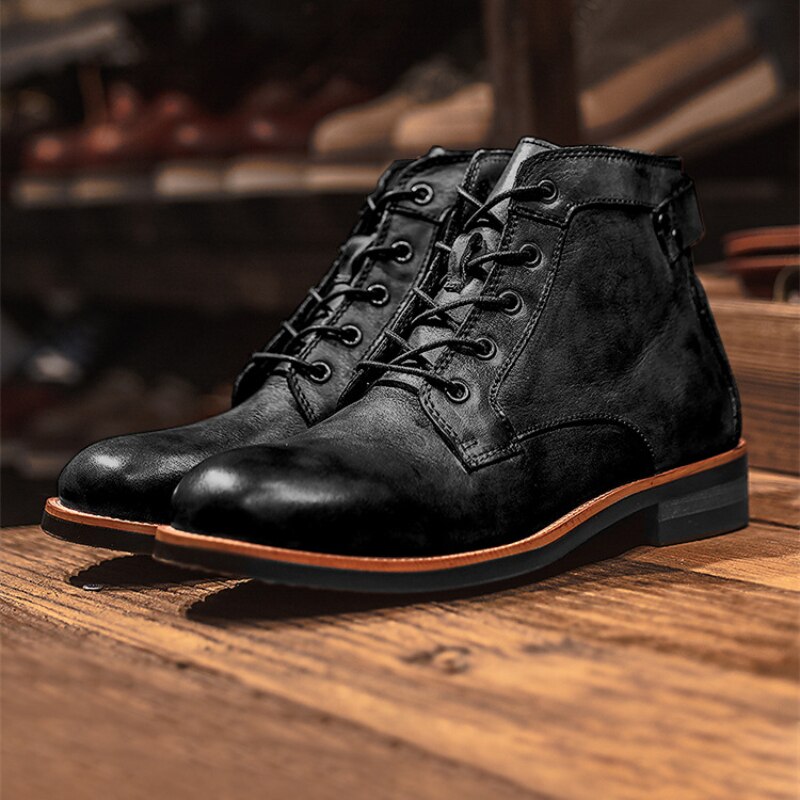 Clyde - Botas ortopédicas de piel para hombre