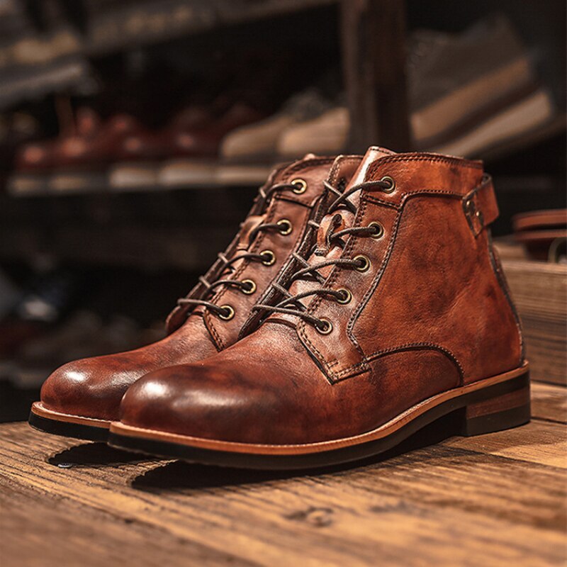 Clyde - Botas ortopédicas de piel para hombre