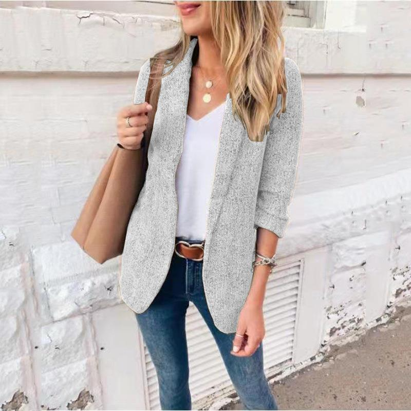 Venna - Blazer informal de corte ajustado