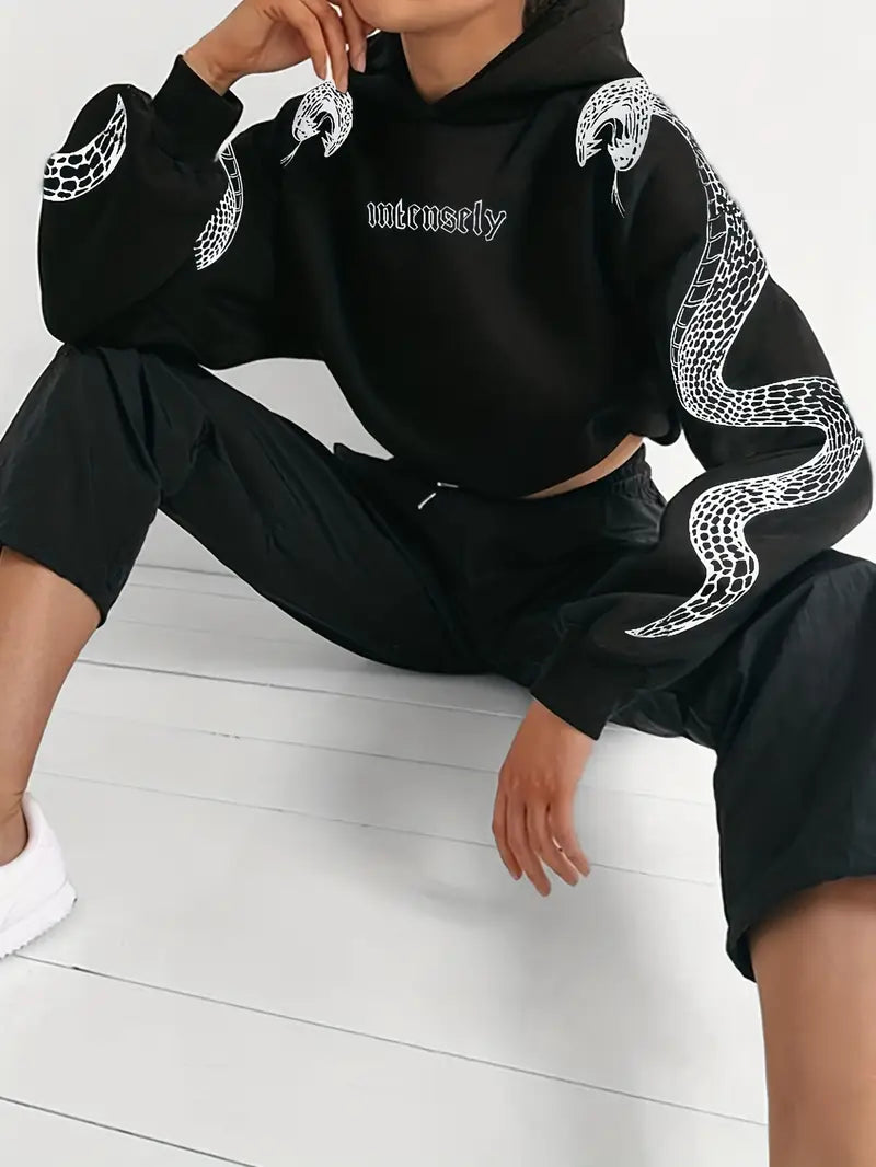 Zuri – Sudadera con capucha de algodón estampada