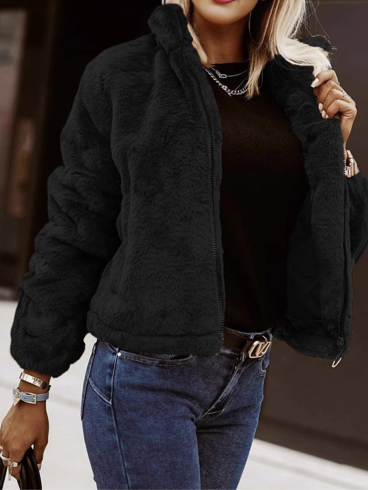 Verna - Chaqueta oversize de forro polar suave y cálida