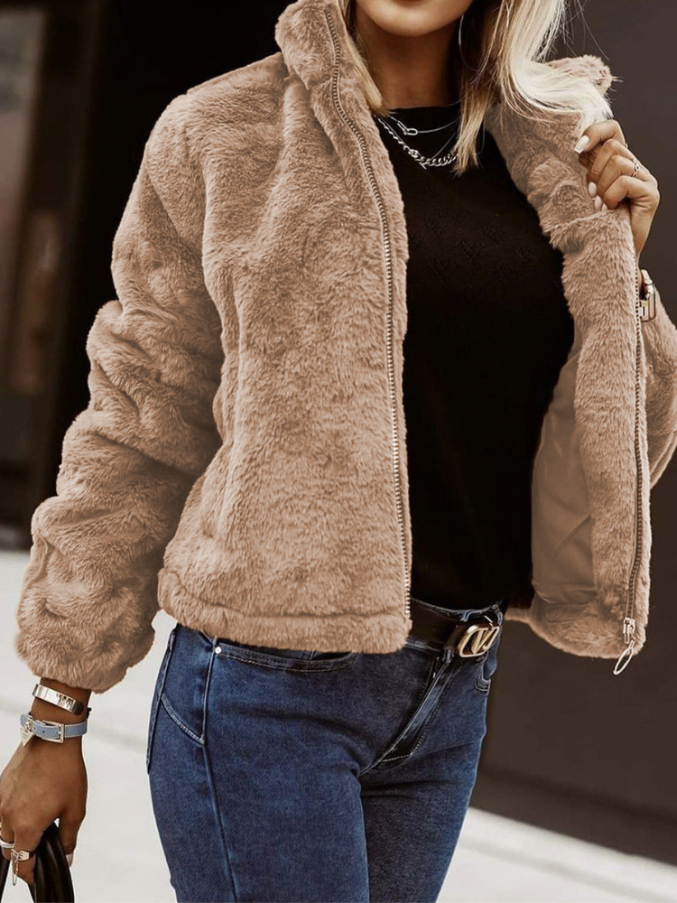 Verna - Chaqueta oversize de forro polar suave y cálida