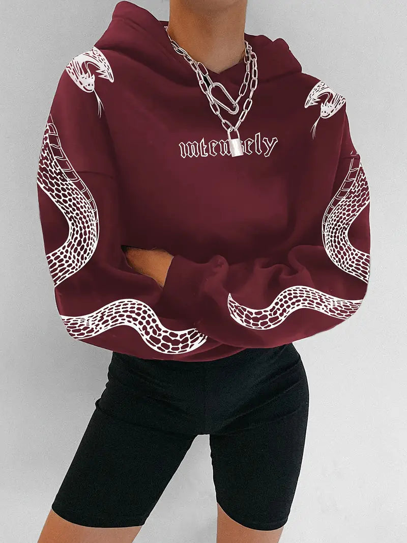 Zuri – Sudadera con capucha de algodón estampada