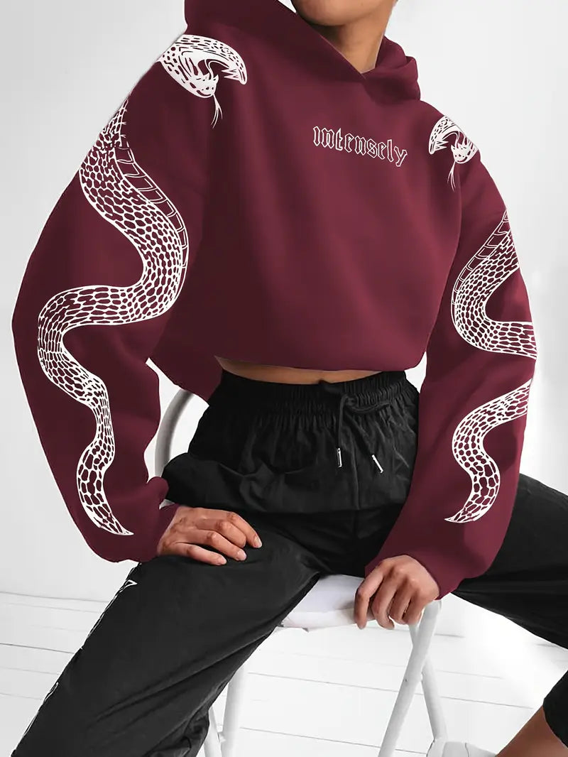 Zuri – Sudadera con capucha de algodón estampada