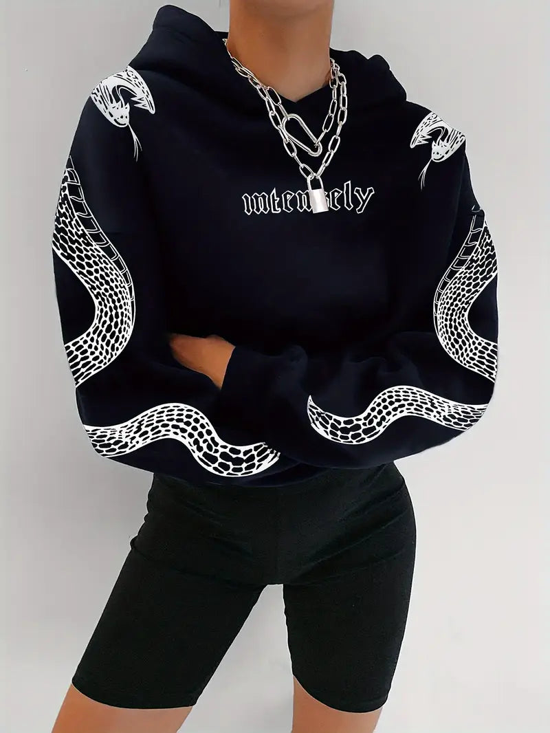 Zuri – Sudadera con capucha de algodón estampada