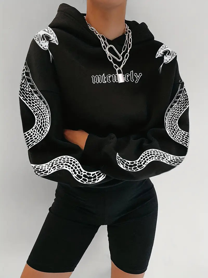 Zuri – Sudadera con capucha de algodón estampada