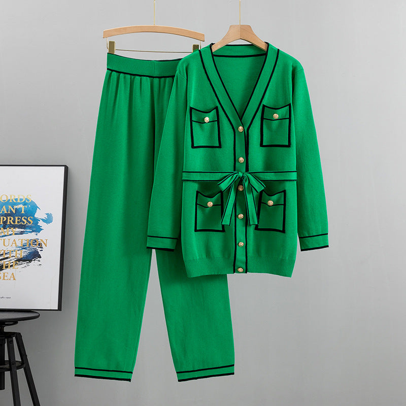 Verona - Elegante cárdigan de manga larga y pantalón