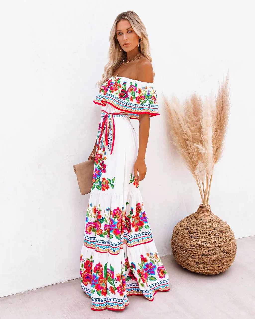 Paloma - Maxi de playa boho estampado
